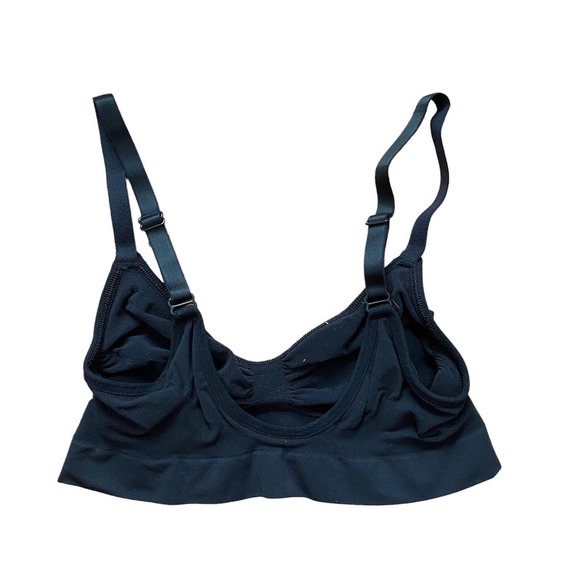 SKIMS Small Medium Bra Bralette Black Solid Stretch Scoop Neck - Picture 5 of 5